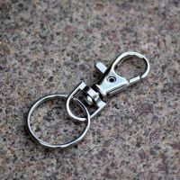 Karabiner mit Schlüsselring Silber