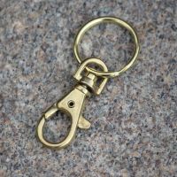 Karabiner mit Schlüsselring Gold