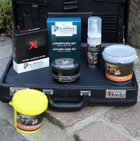 Verschiedene Lederpflegeprodukte