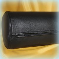 Lederrolle mit Steppnähte, Reißverschluss und Zipp Garage