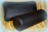 Lederrolle ab 40x15 und Lederkissen 50x30 schwarz