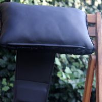 Chillout Deluxe-Pelz Leder Wende Nackenkissen mit unterer Abschlusskante