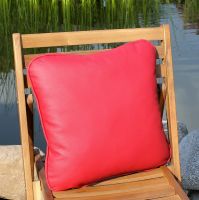 Echtlederkissen mit Keder rundherum verarbeitet